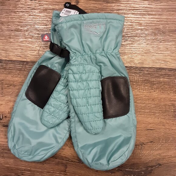 Women's L.L. Bean Mittens Gloves Size Small Soft Juniper #504965 - NWT - Picture 2 of 6